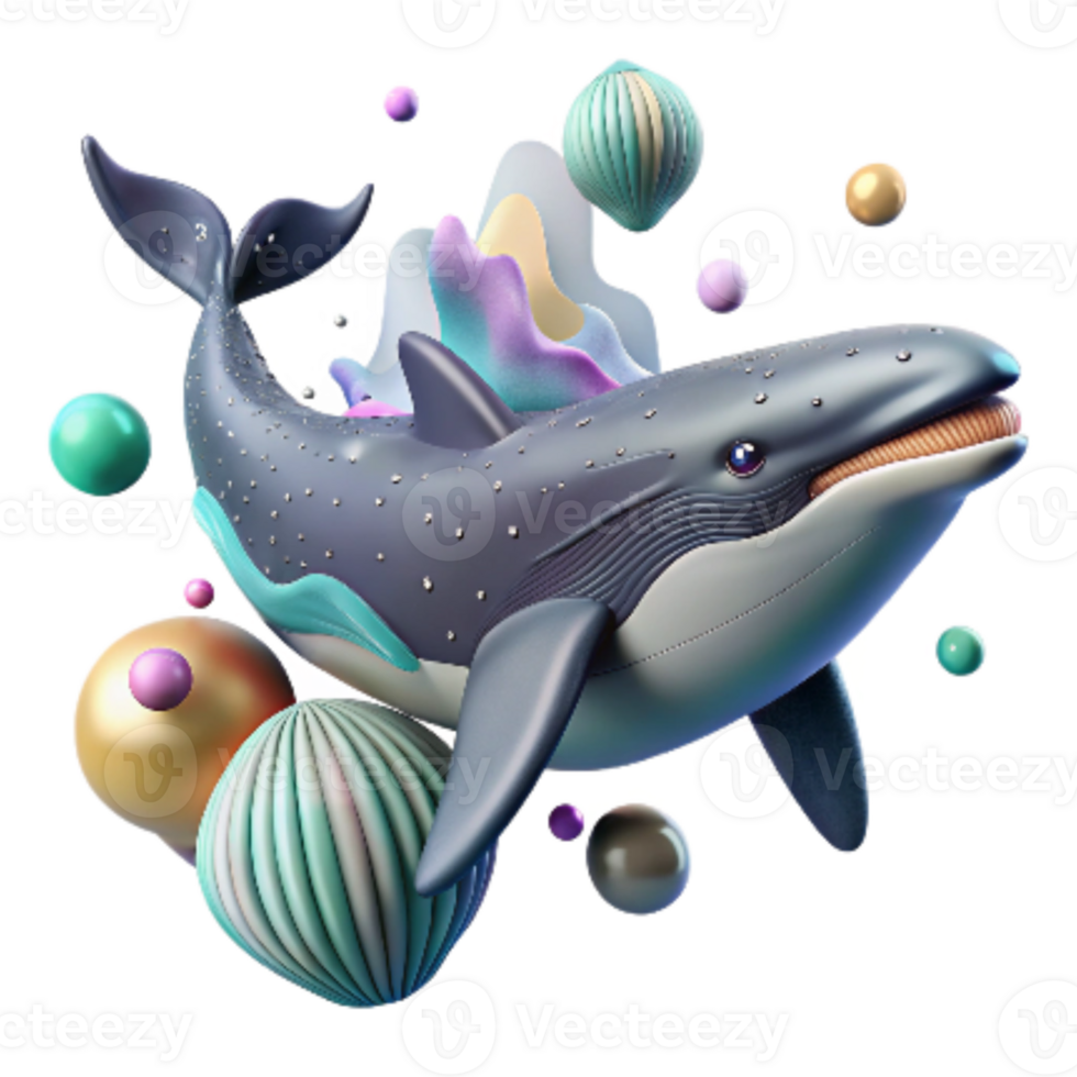 extraordinary contemporary North Atlantic Right Whale with Calf in Noise Polluted Ocean Cutout png