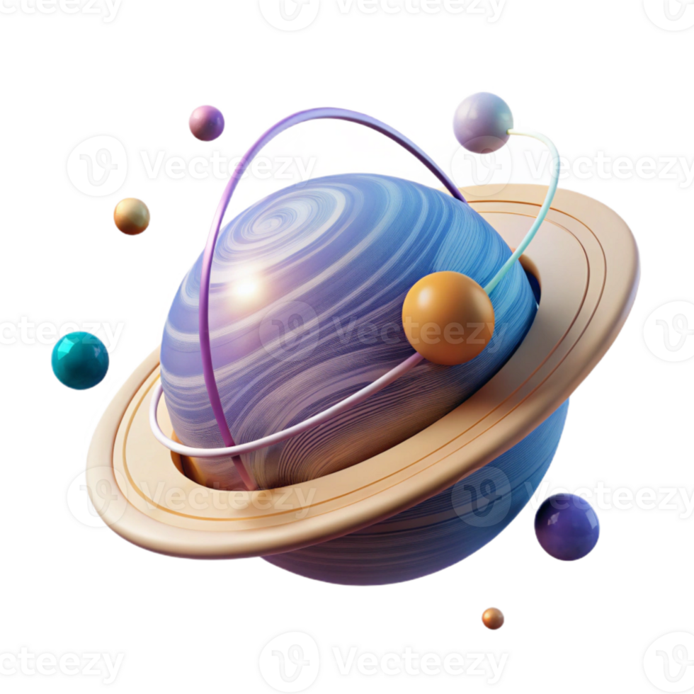 beautiful abstract Planet Orbit Diagram Isolated with Elliptical Path professional png