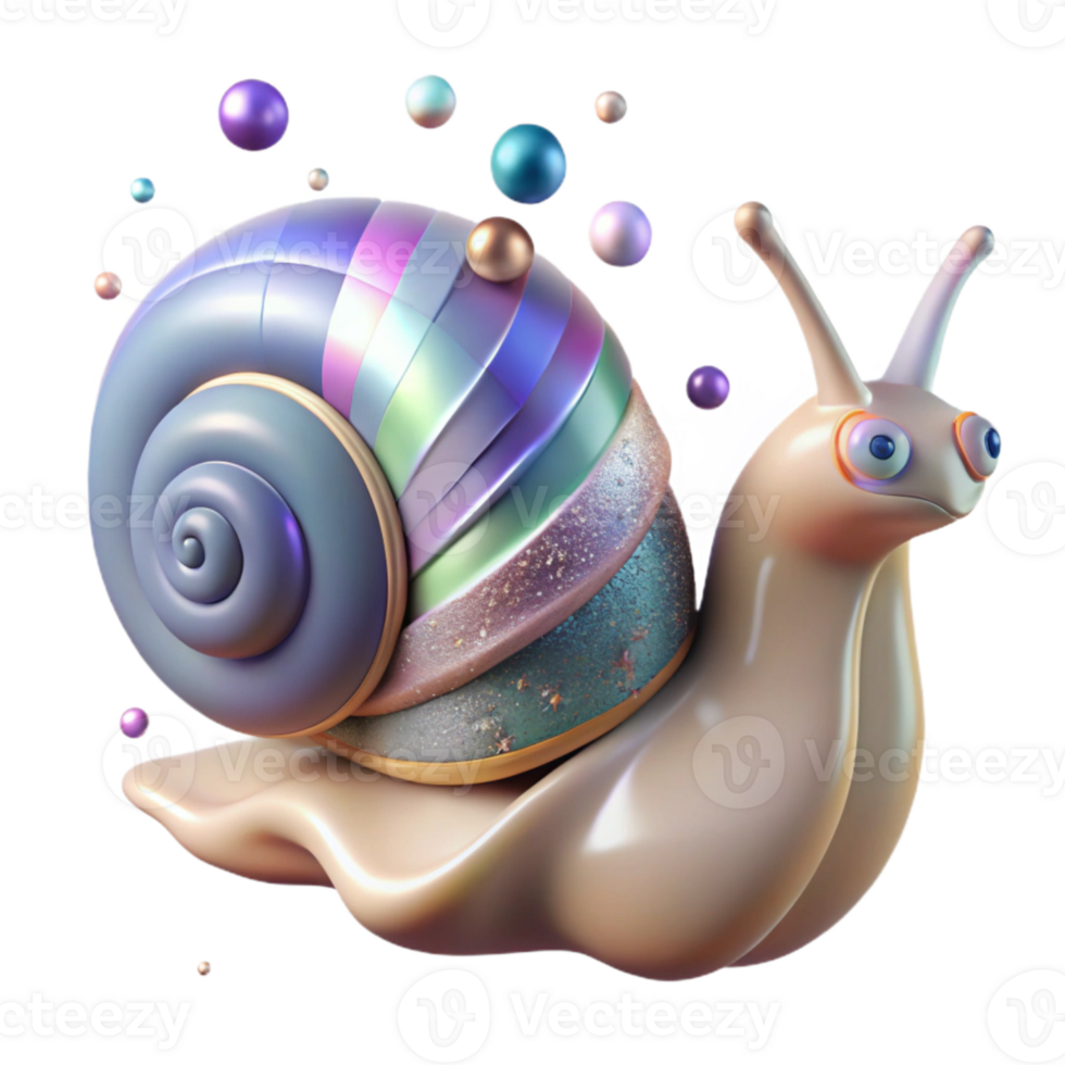 vibrant contemporary Pond Snail Cutout Isolated on Transparent Background authentic png