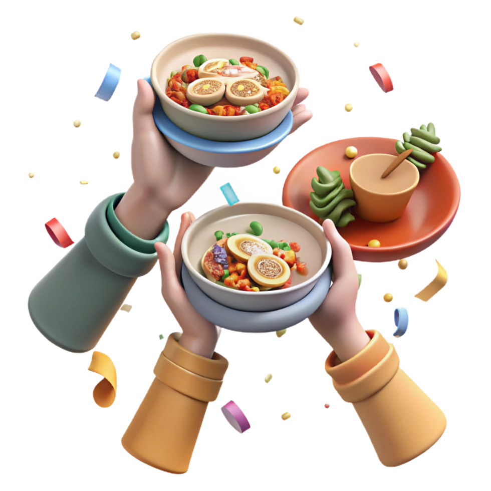 stunning classic Hands Holding Plates of Food at Potluck Transparent Background exclusive png