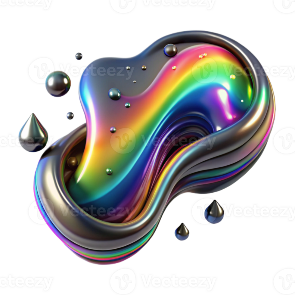 wonderful traditional Oil Slick Reflecting Rainbow Sheen Isolated Transparent Background Dark Colors high quality png