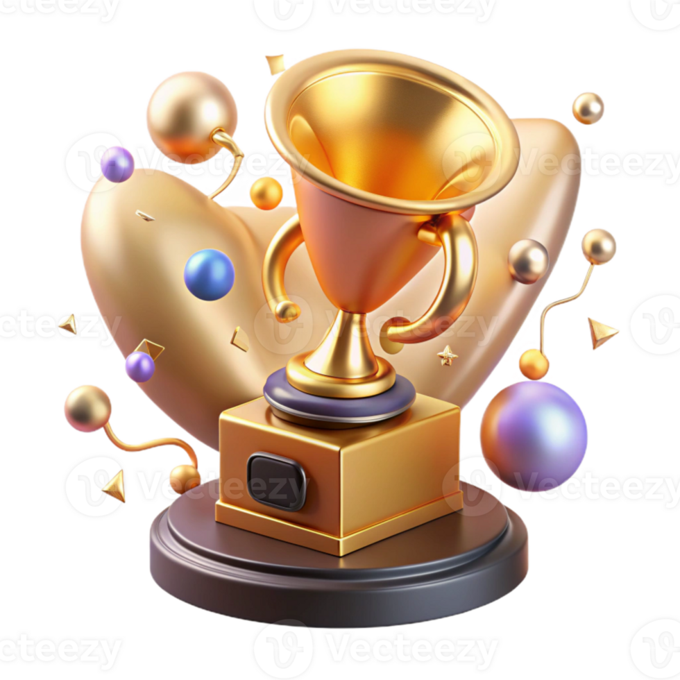 elegant creative Music Award Golden Trophy Isolated Cutout professional png