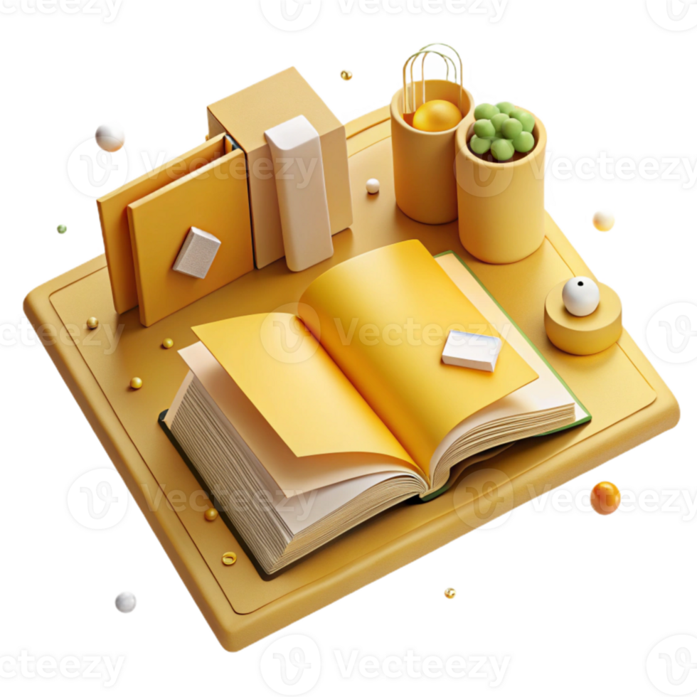 stunning modern Mustard Yellow Brand Style Guide Open on Desk Cutout high quality png