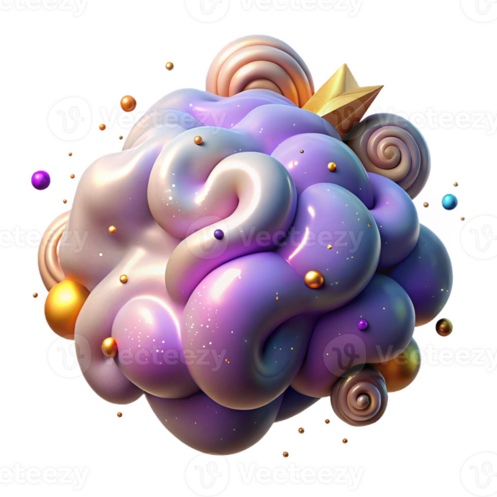 magnificent modern Nebula Gas Clouds Isolated with Colorful Swirls premium png