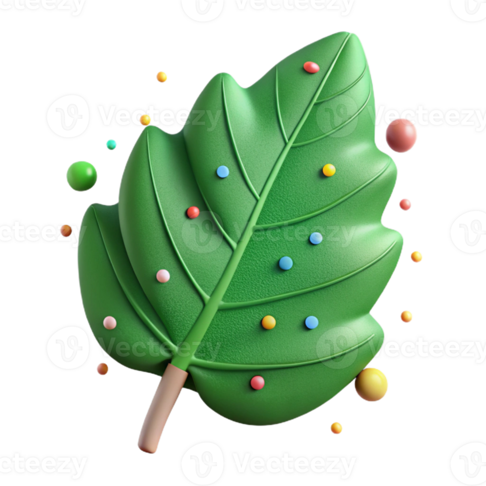 vibrant rustic Green Leaf Cutout Isolated on Transparent Background high quality png