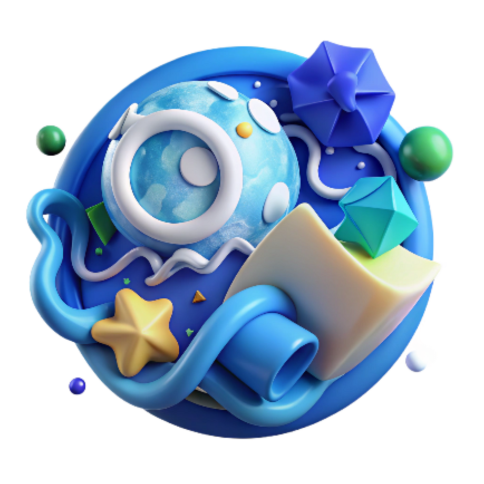 serene creative Ocean Conservation Symbol Blue Isolated detailed png