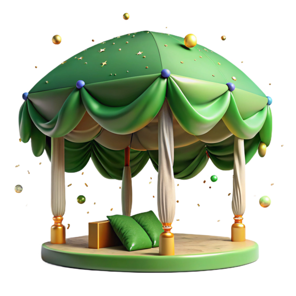 elegant classic Green Canopy Sunset Light Transparent Background original png