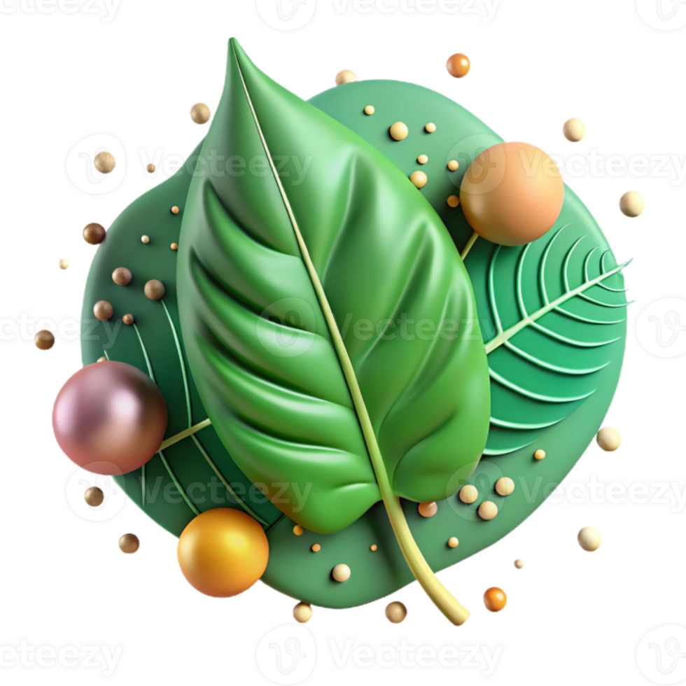 vibrant classic Green Leaf Close Up Cutout Detailed Veins Transparent Background authentic png