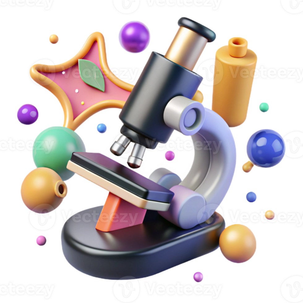 impressive minimalist Microscope Examining Water Sample Transparent Background high quality png