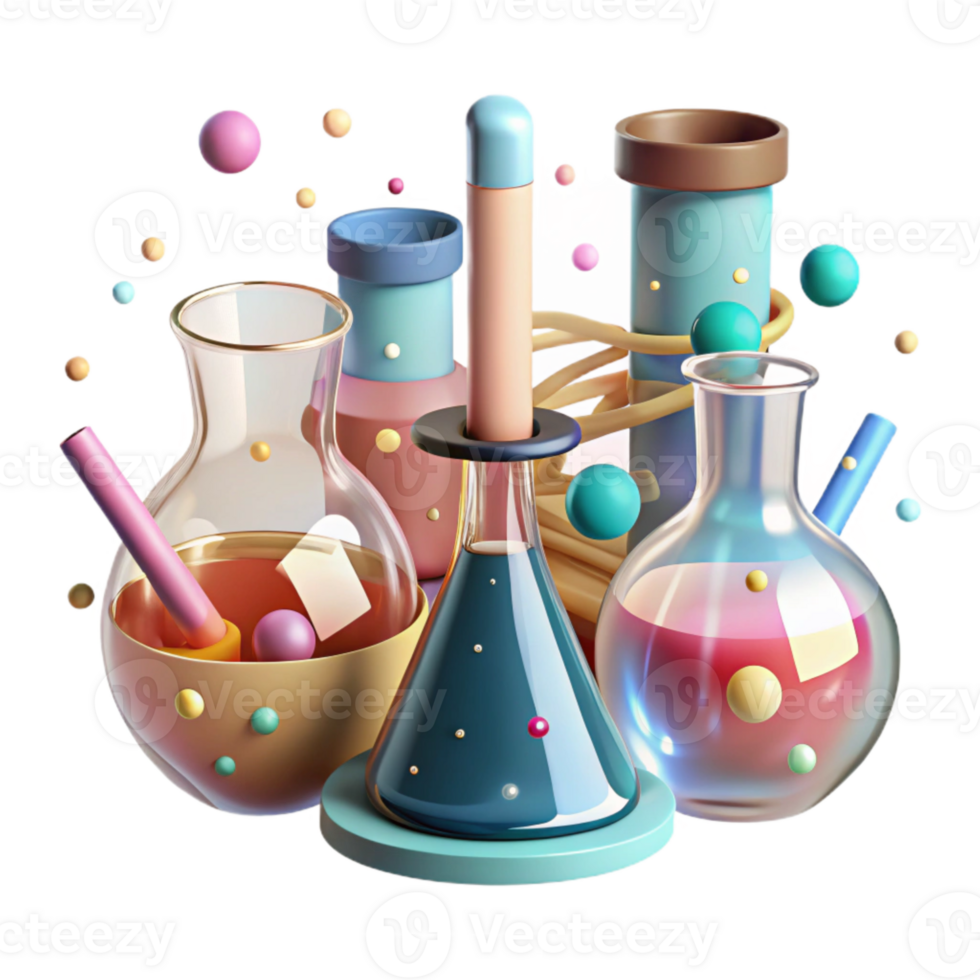 beautiful rustic Laboratory Glassware Test Tubes Beakers Transparent Background original png