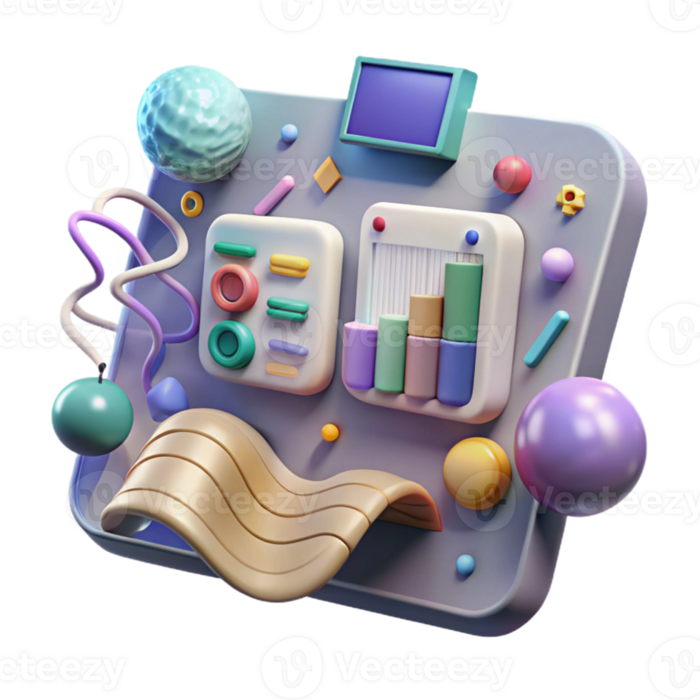 elegant classic Medical Technology Interface with Data Isolated Element original png