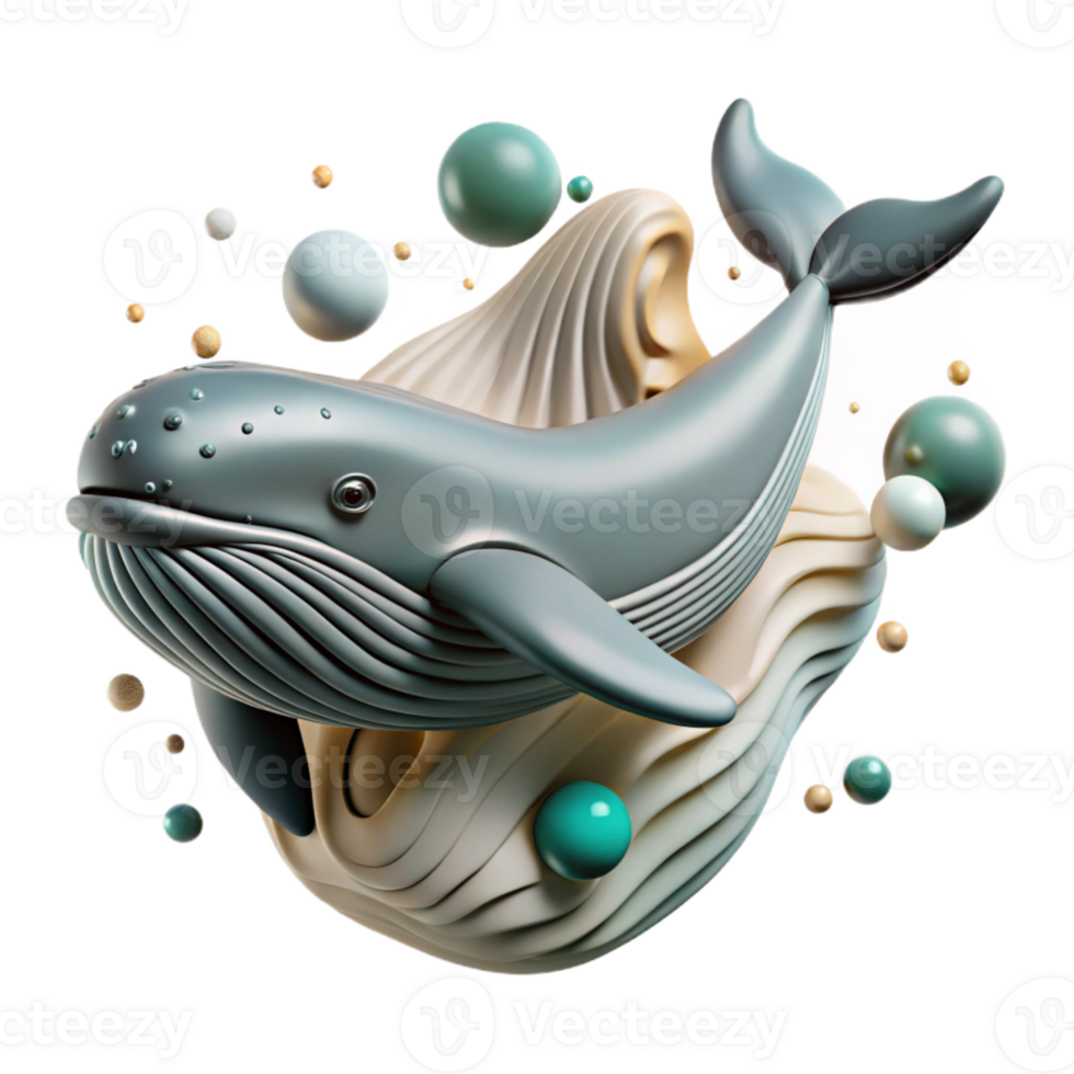 wonderful contemporary Noise Pollution Bubbles Around Whale Cutout premium png