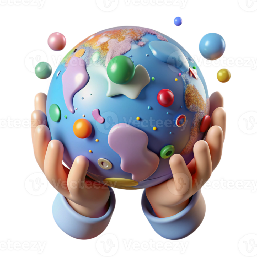 magnificent rustic Hands Holding Planet Earth Transparent png