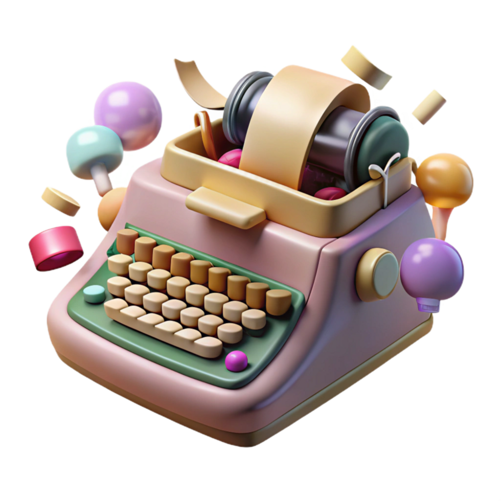 vibrant rustic Linotype Machine Keyboard Detail Transparent Background exclusive png