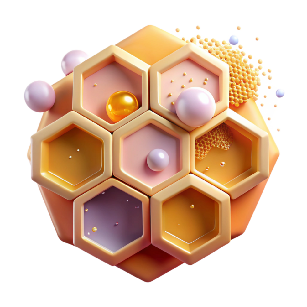 dramatic creative Local Honeycomb Close Up Texture Transparent Element genuine png