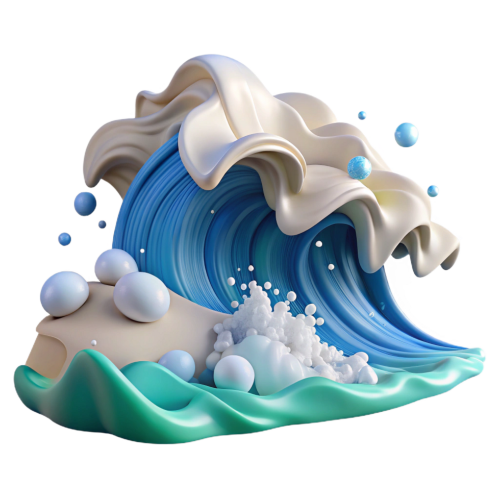 wonderful abstract Ocean Waves Crashing on Shore Dynamic Angle Cutout authentic png