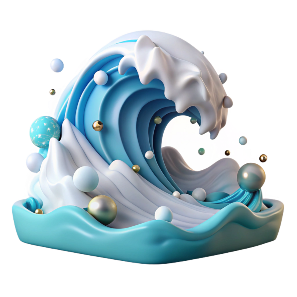 magnificent classic Ocean Waves Crashing on Shore Dynamic Angle Cutout detailed png