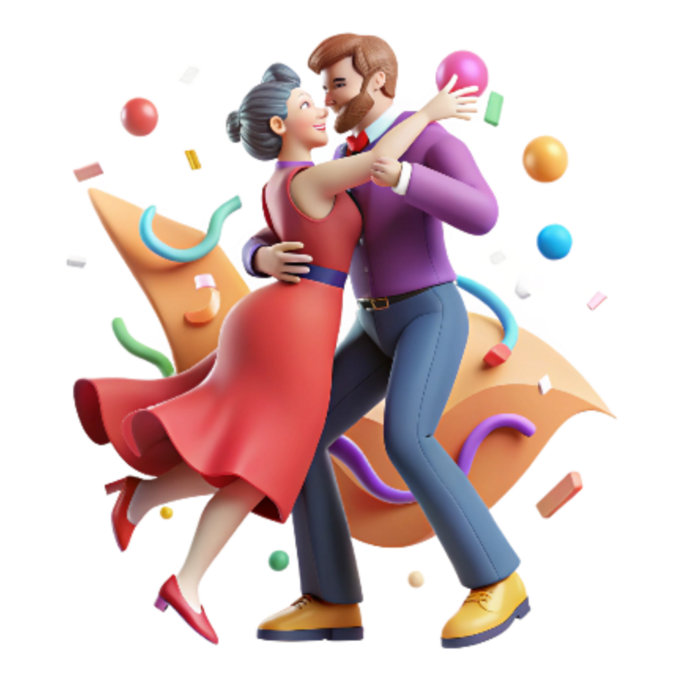 vibrant artistic Passionate Tango Dip Cutout Transparent Background high quality png