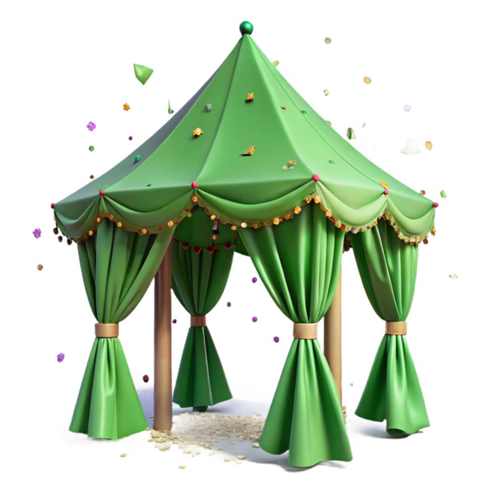 elegant modern Green Canopy Twilight Transparent Background genuine png