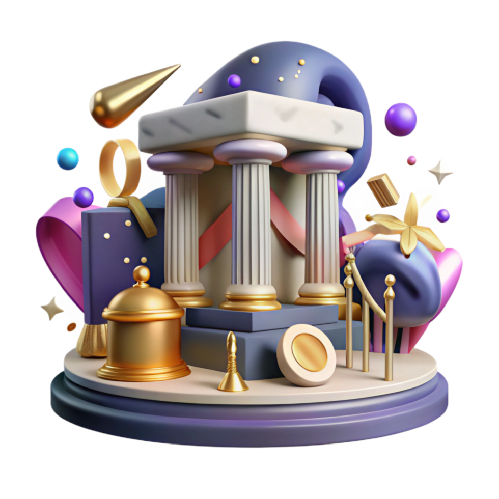elegant artistic Protecting History Museum Display Isolated Cutout exclusive png