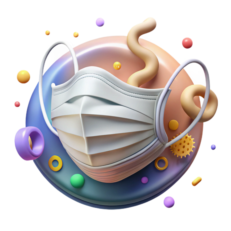 stunning classic Medical Mask Icon with Transparent Background high quality png