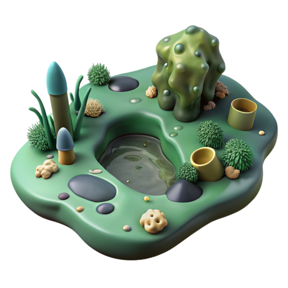 magnificent contemporary Polluted Water with Dead Fish Isolated Environmental Issue professional png