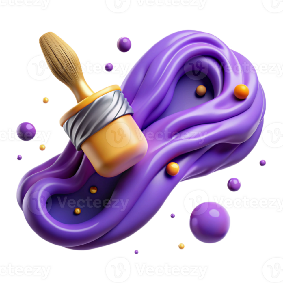 wonderful classic Purple Paintbrush Stroke Textured with Transparent Background detailed png