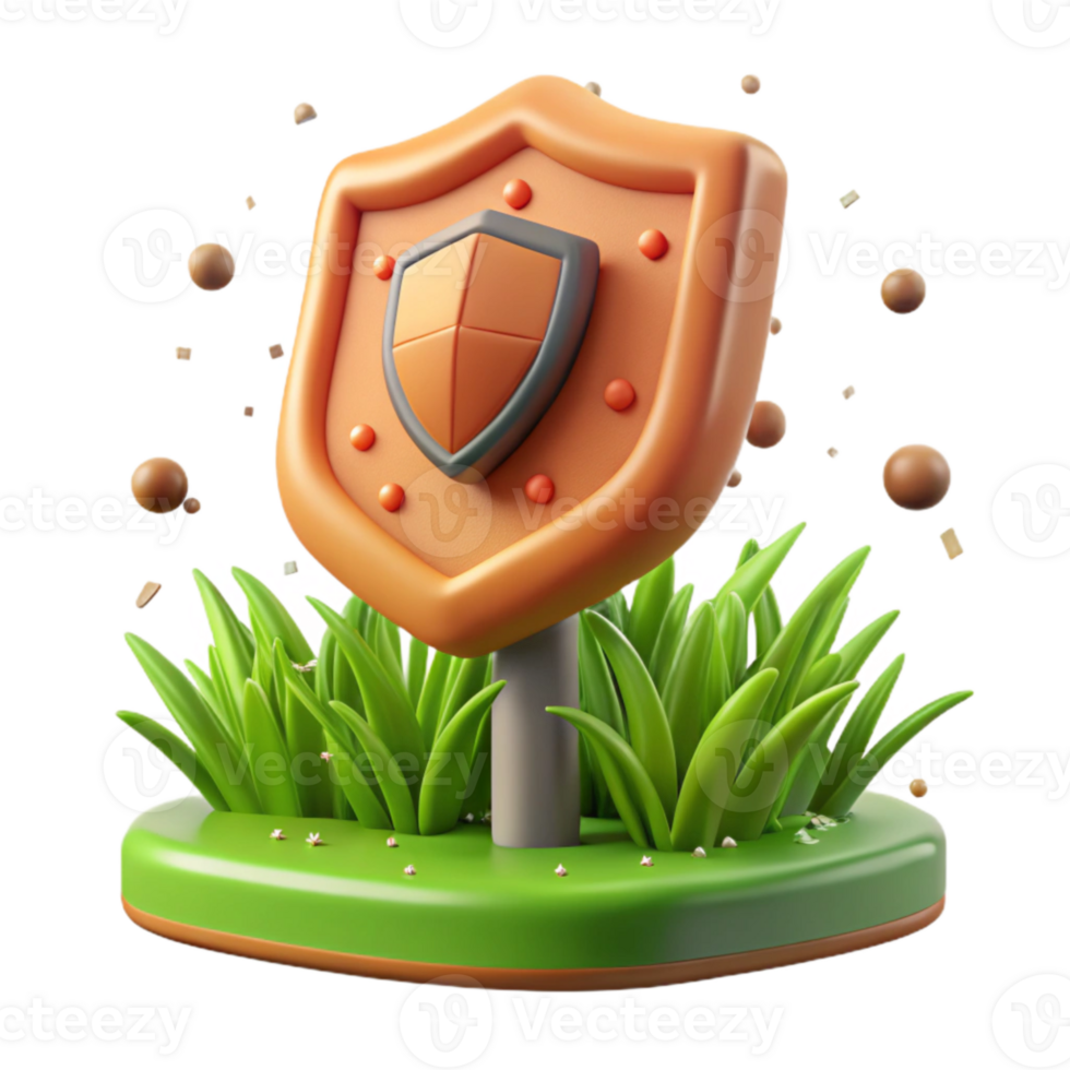 dramatic modern Protected Grassland Area Sign Isolated on Transparent Background png