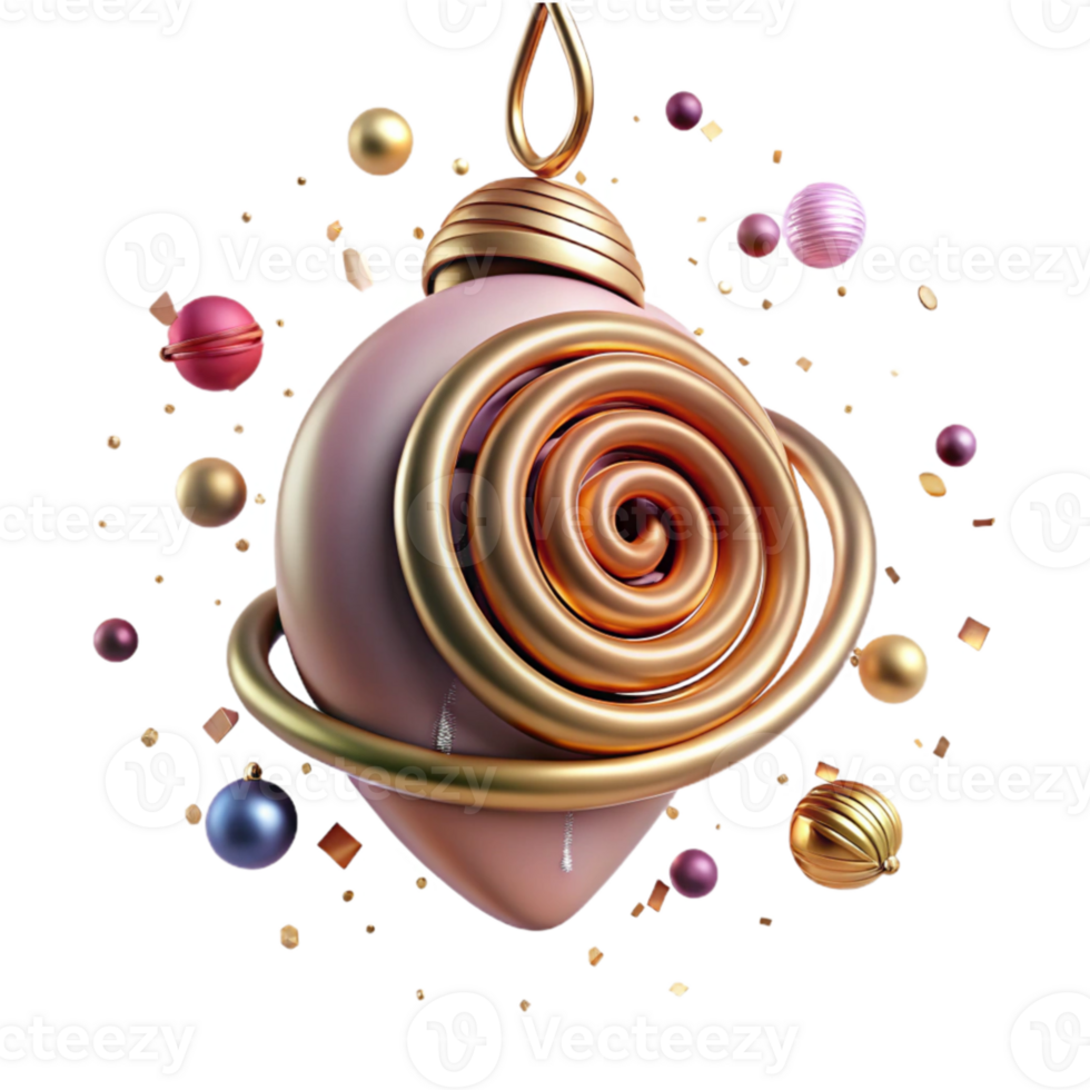 magnificent artistic Handcrafted Wire Pendant with Spiral Design Transparent Background detailed png