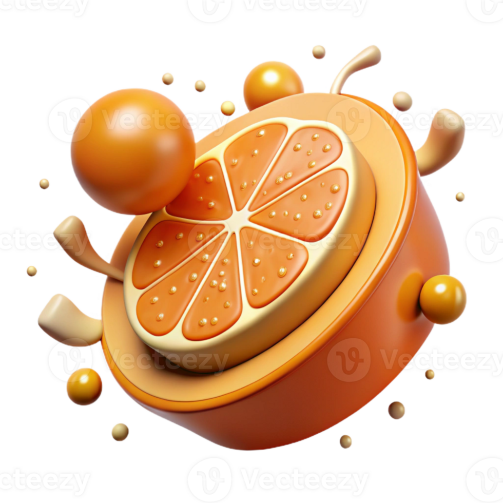 stunning modern Orange Slice Cross Section Isolated exclusive png