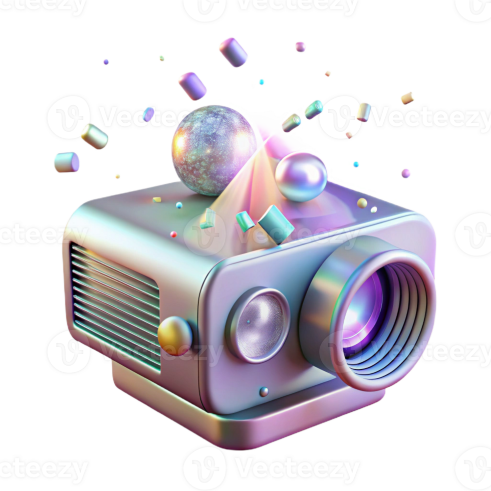 impressive rustic Holographic Projector with Transparent detailed png