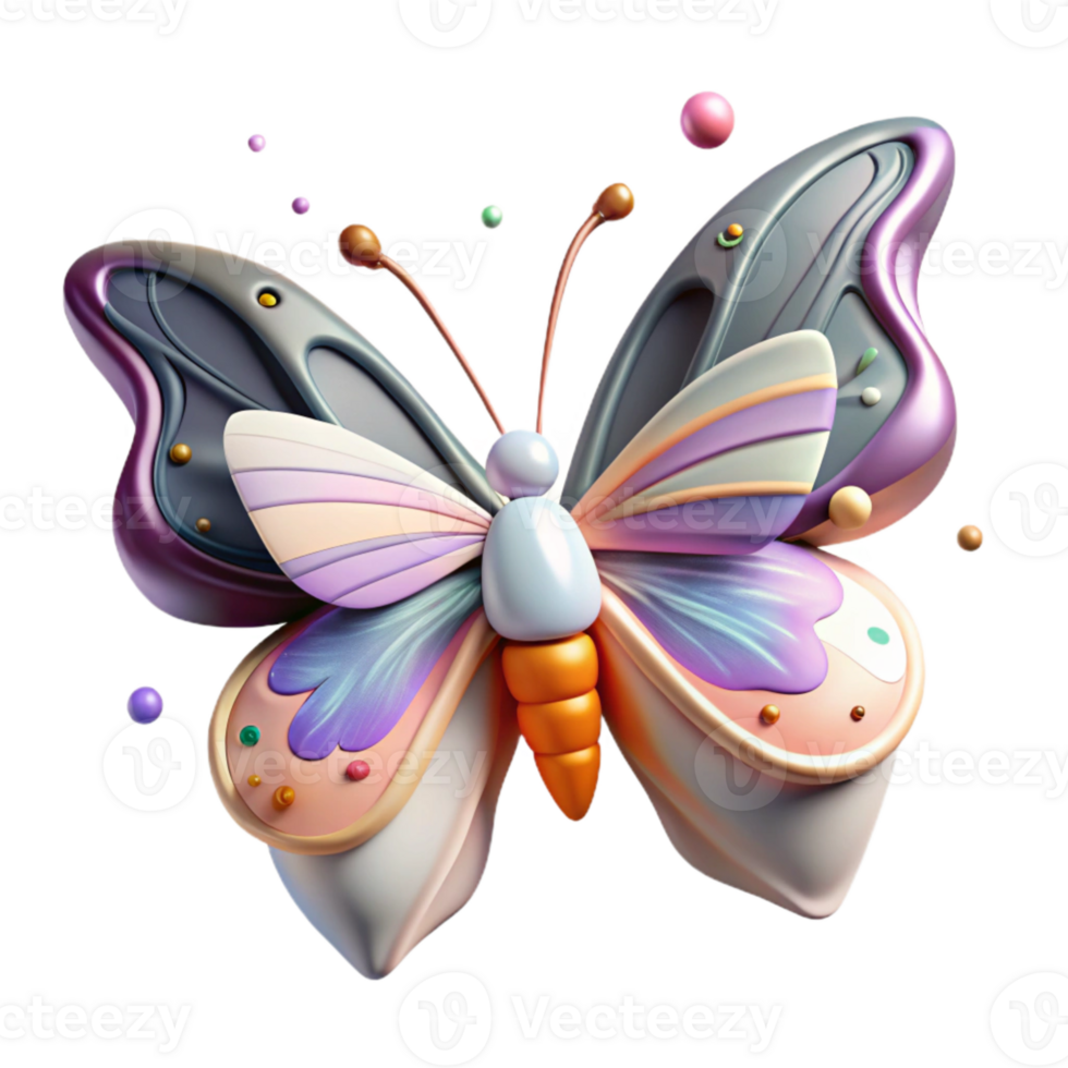 extraordinary modern Graffiti Butterfly Design Isolated with Delicate Wings detailed png