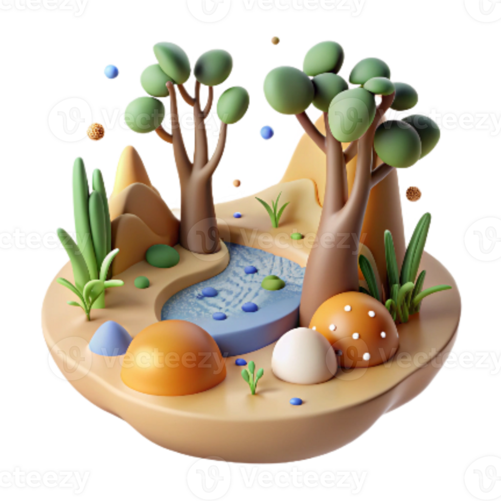 wonderful abstract Mangrove Ecosystem Diagram Cutout Educational Illustration authentic png
