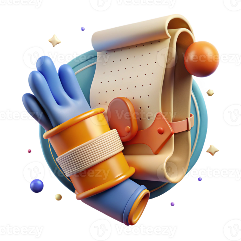 vibrant vintage Historical Preservation Gloves Holding Document Cutout original png