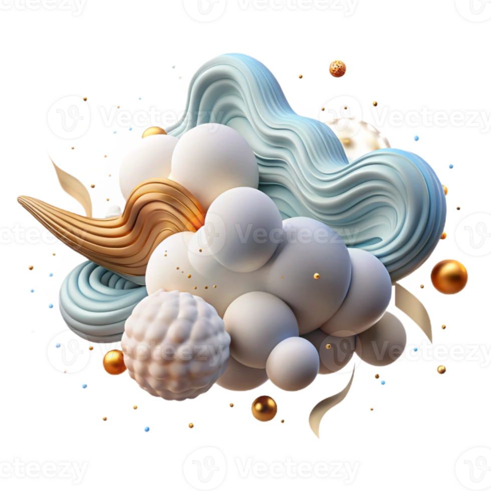 stunning artistic Group of Wispy Clouds Cutout with Elegant Flow original png