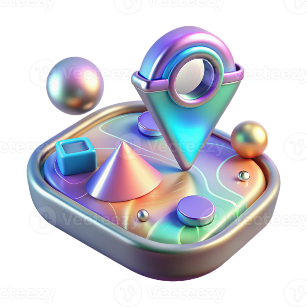 extraordinary minimalist Isolated Holographic Navigation System high resolution png
