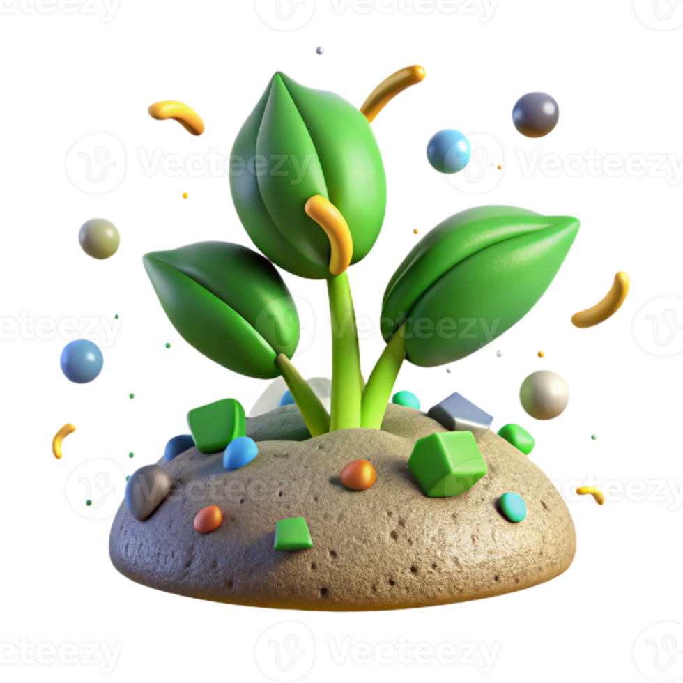 magnificent minimalist Green Shoots Emerging From Ground Cutout original png