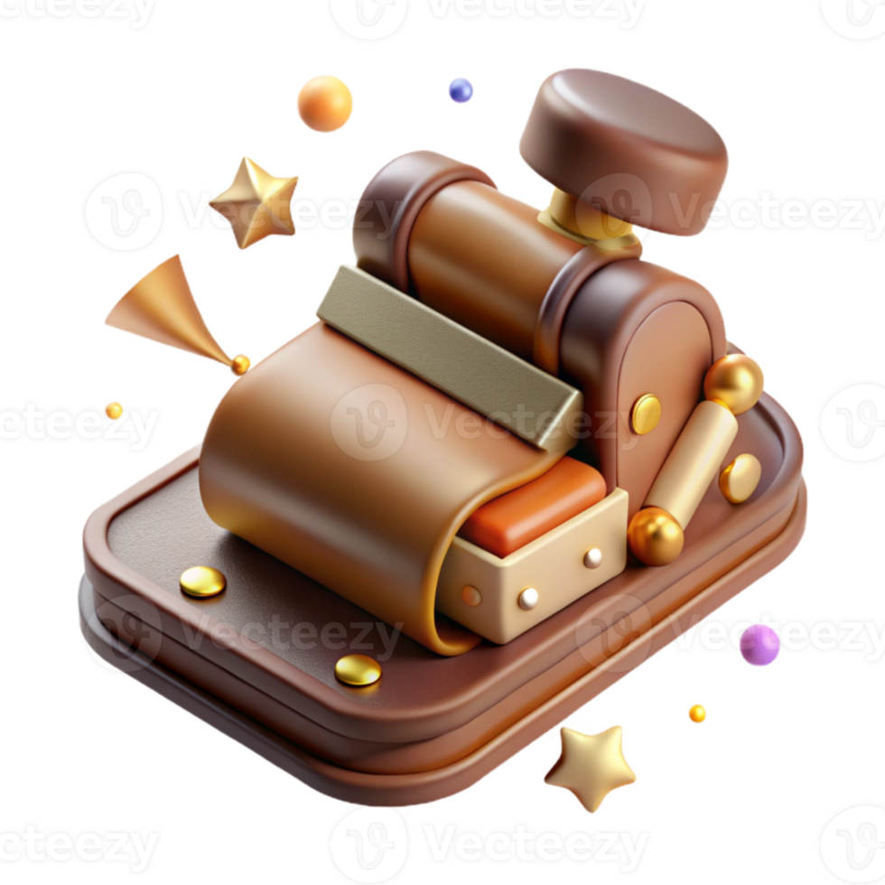 impressive contemporary Leather Printing Machine Stamp Detail Transparent Background authentic png