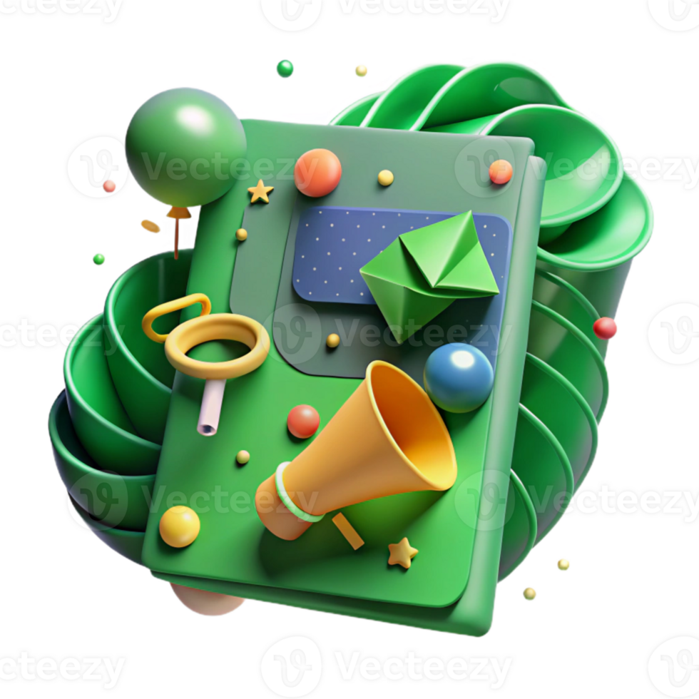 impressive abstract Green Marketing Campaign Poster Isolated png