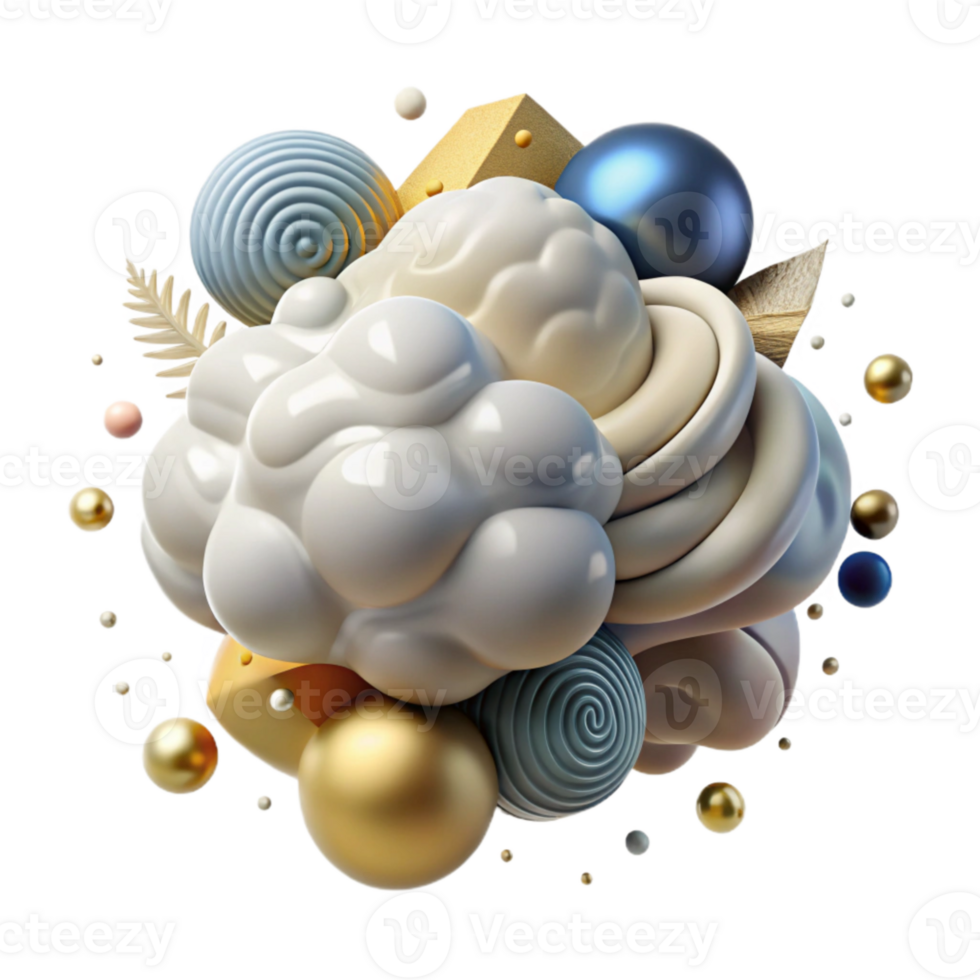 elegant modern Layered Cloud Isolated with Depth and Dimension detailed png