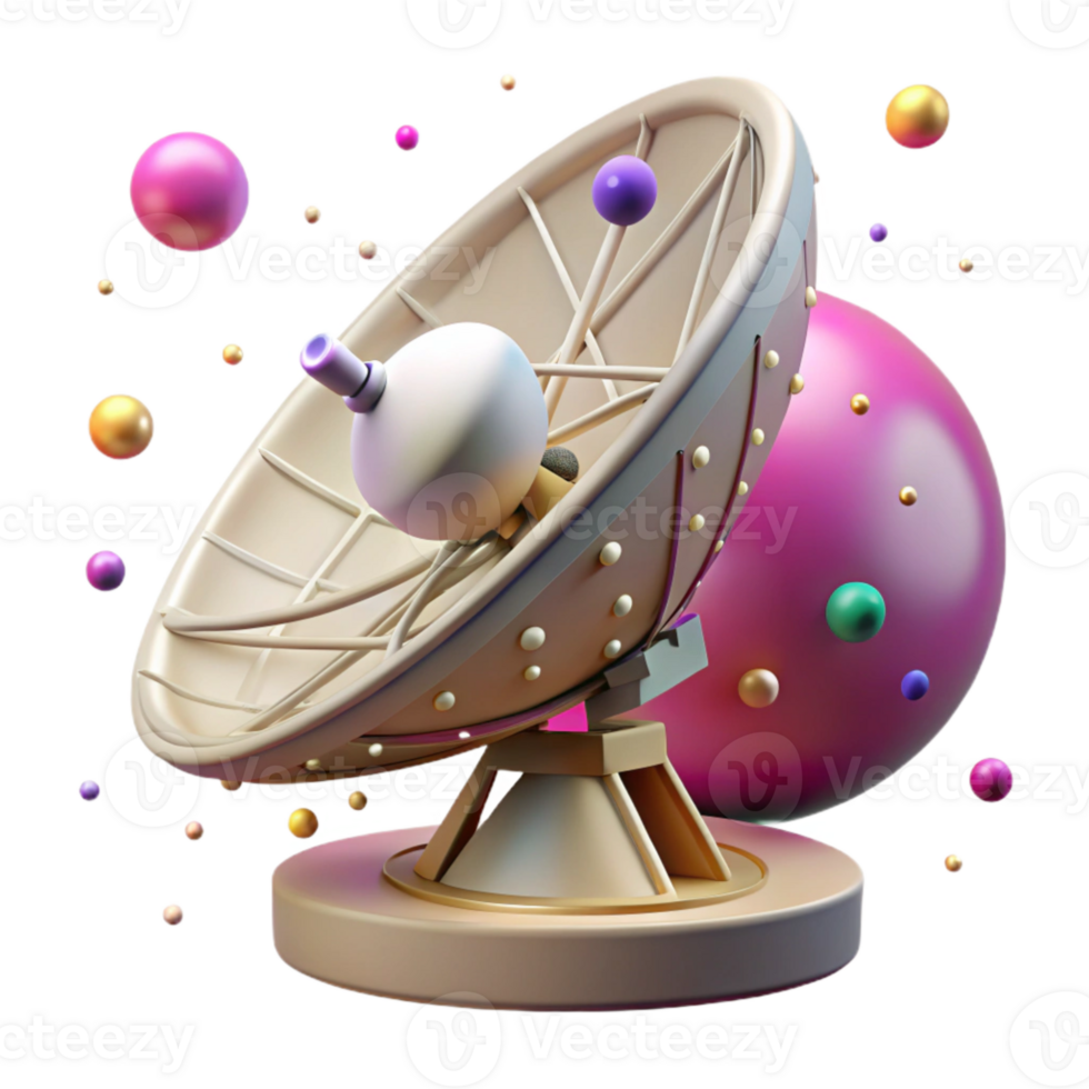 impressive contemporary Radio Telescope Dish Side View Isolated exclusive png
