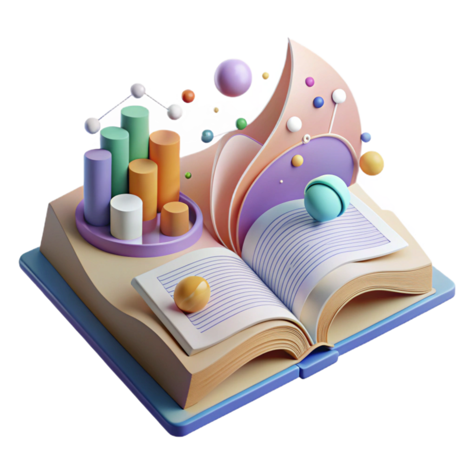 impressive contemporary Open Book with Environmental Information Cutout premium png