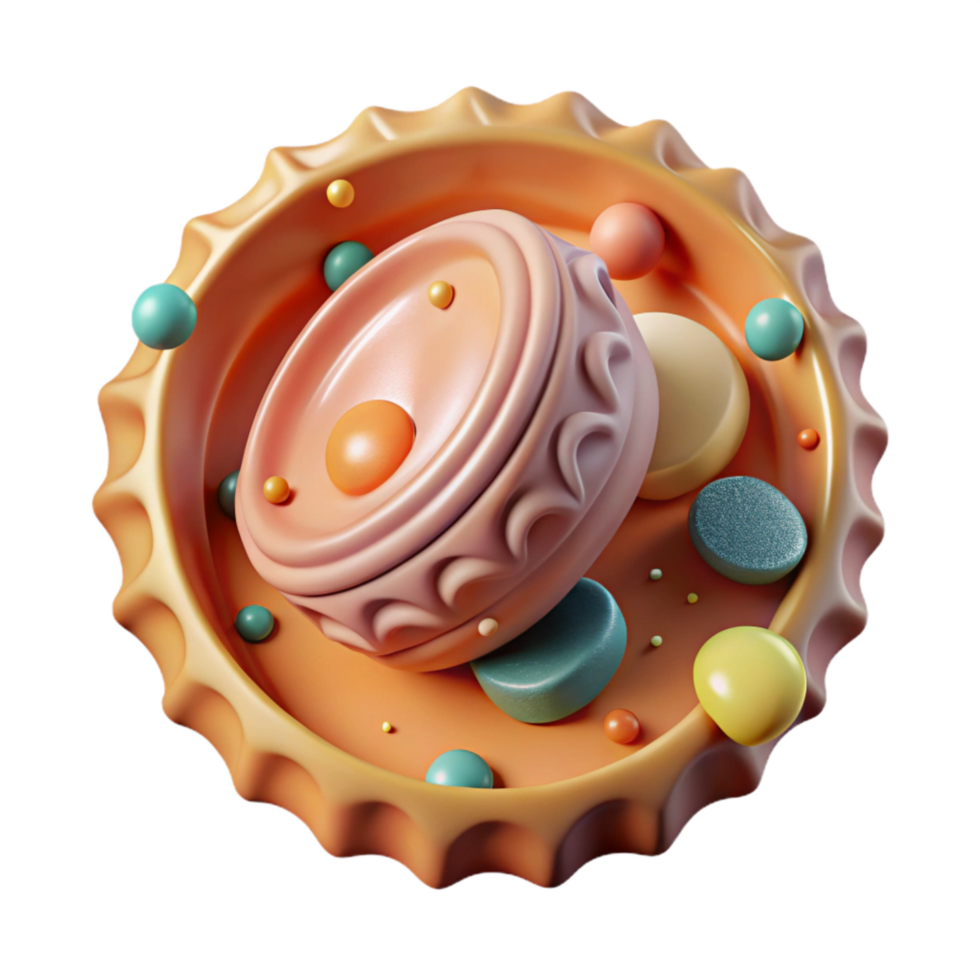 wonderful traditional Plastic Bottle Cap Stuck on Coral Transparent Background Close Up View detailed png