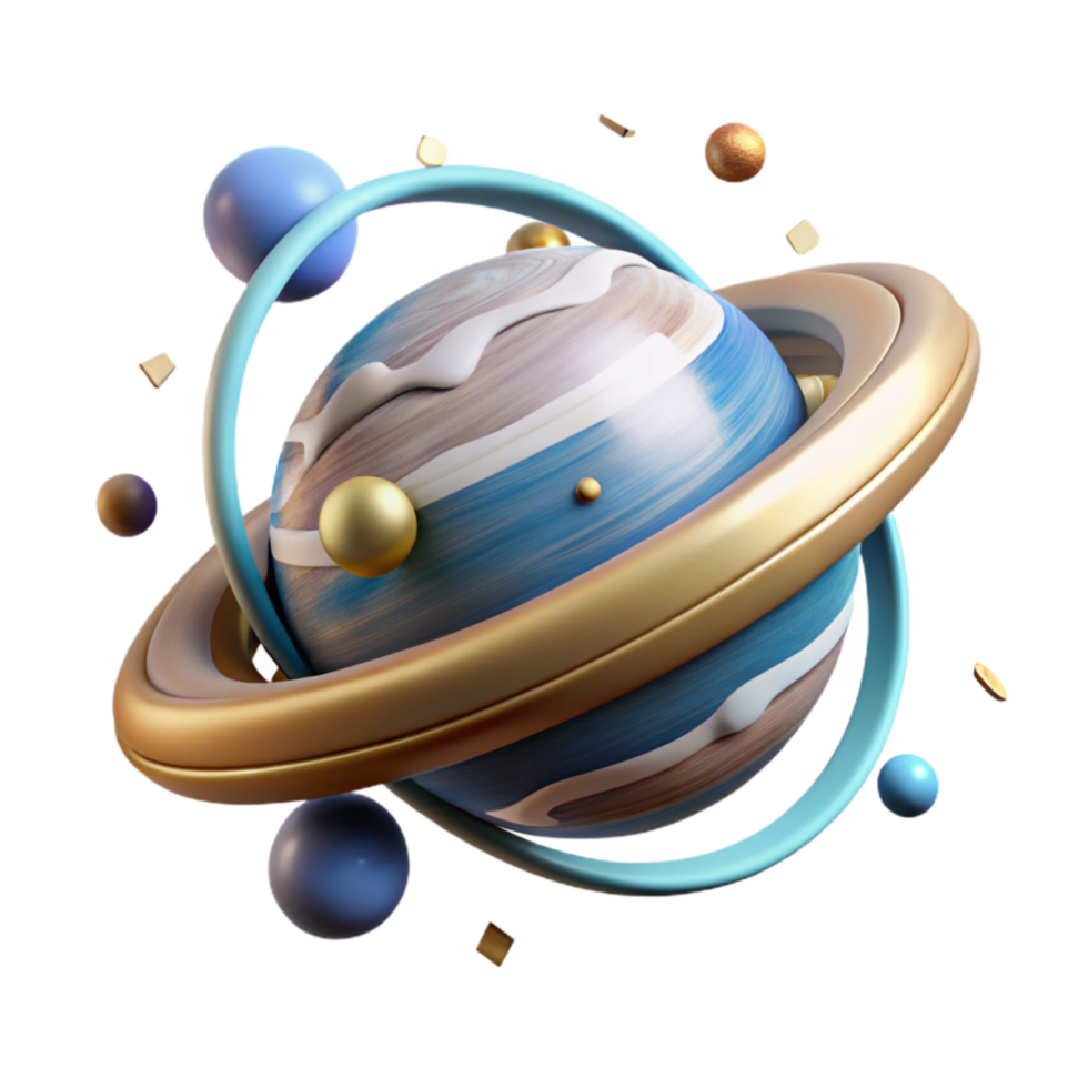 magnificent rustic Planet Rotation Animation Cutout with Spinning Motion detailed png