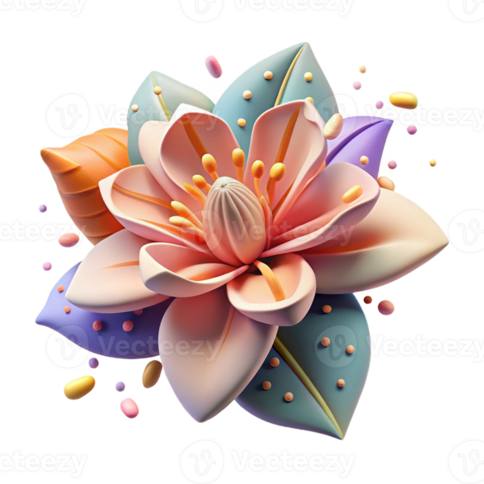 wonderful abstract Isolated Tropical Flower Blossom Cutout authentic png