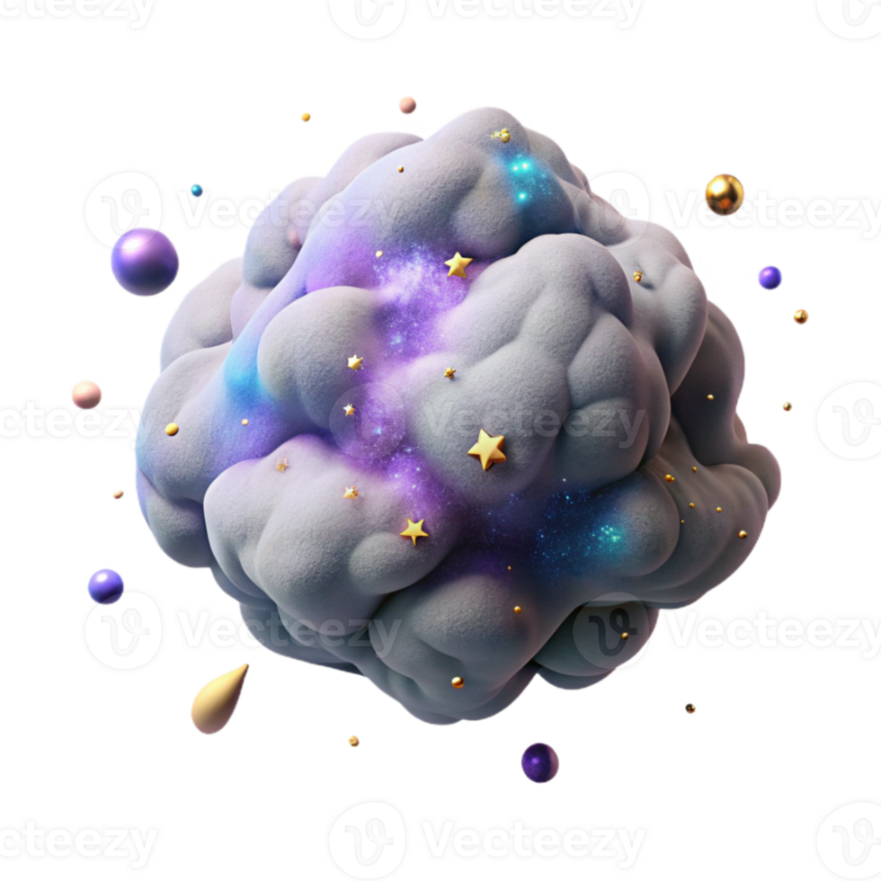 elegant contemporary Nebula in Deep Space Isolated detailed png