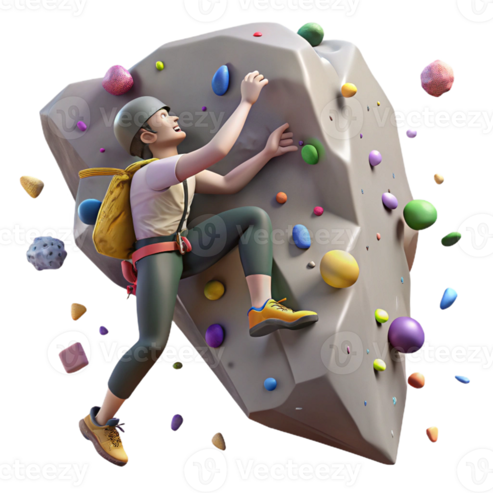 impressive artistic Person Climbing Rock Face Silhouette Cutout exclusive png