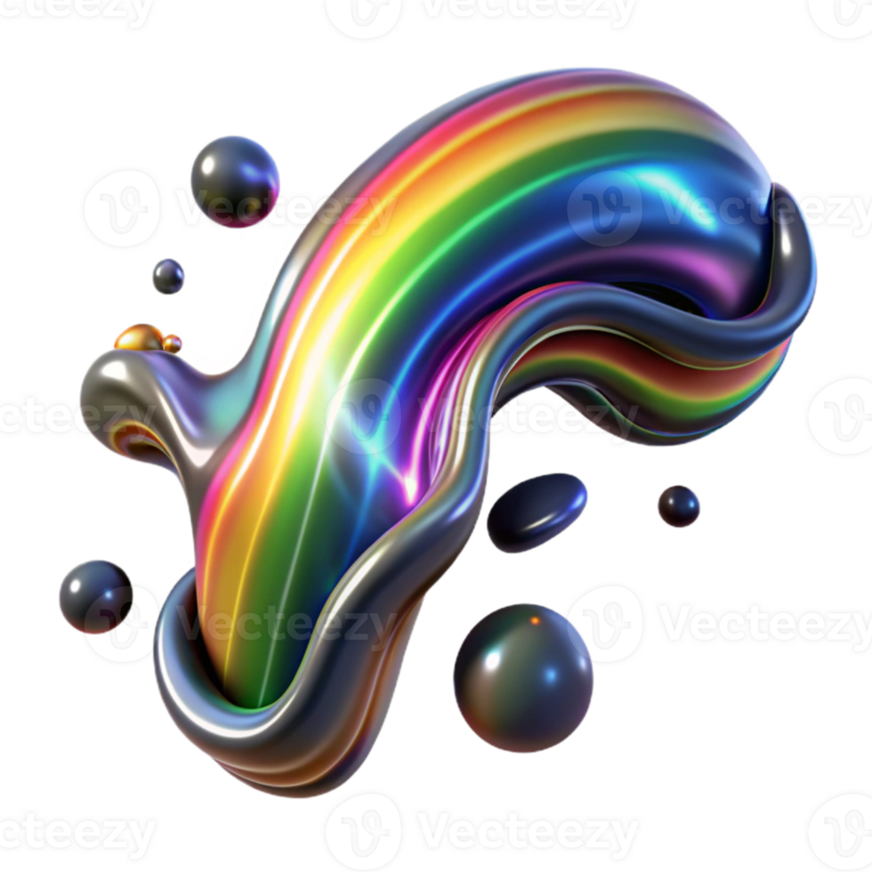 impressive rustic Oil Slick Reflecting Rainbow Sheen Isolated Transparent Background Dark Colors png