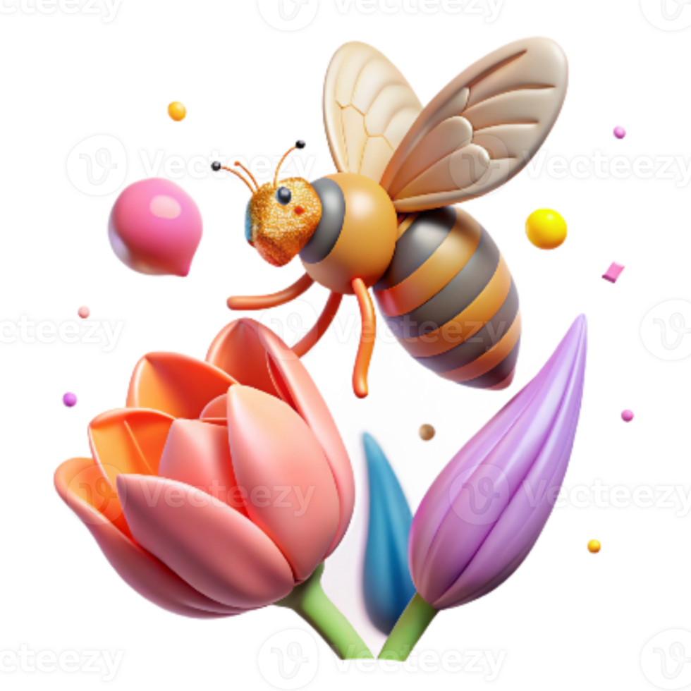 elegant rustic Honeybee in Flight Near Sunflower Cutout authentic png