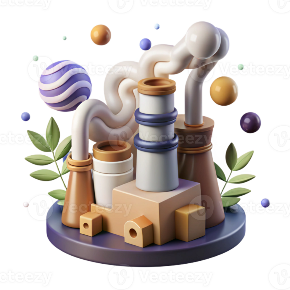 extraordinary traditional Pollution Reduction Icon with Smokestack and Filter Cutout authentic png